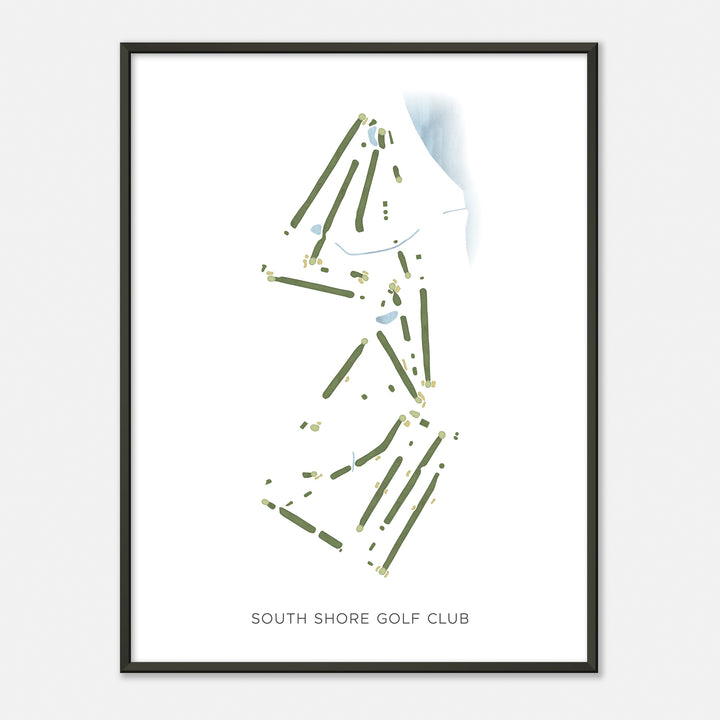 Print of South Shore Golf Club Modern Map