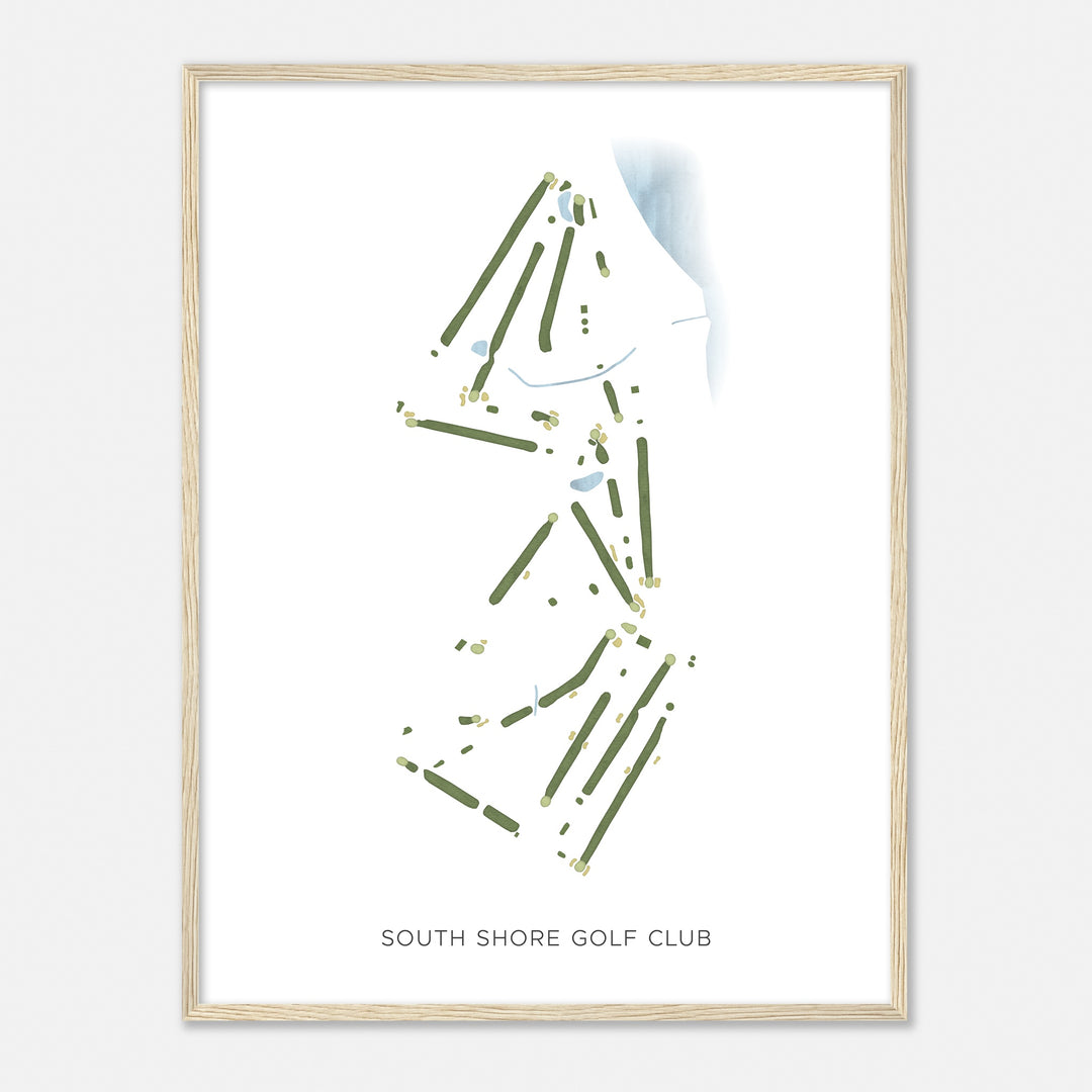 Print of South Shore Golf Club Modern Map