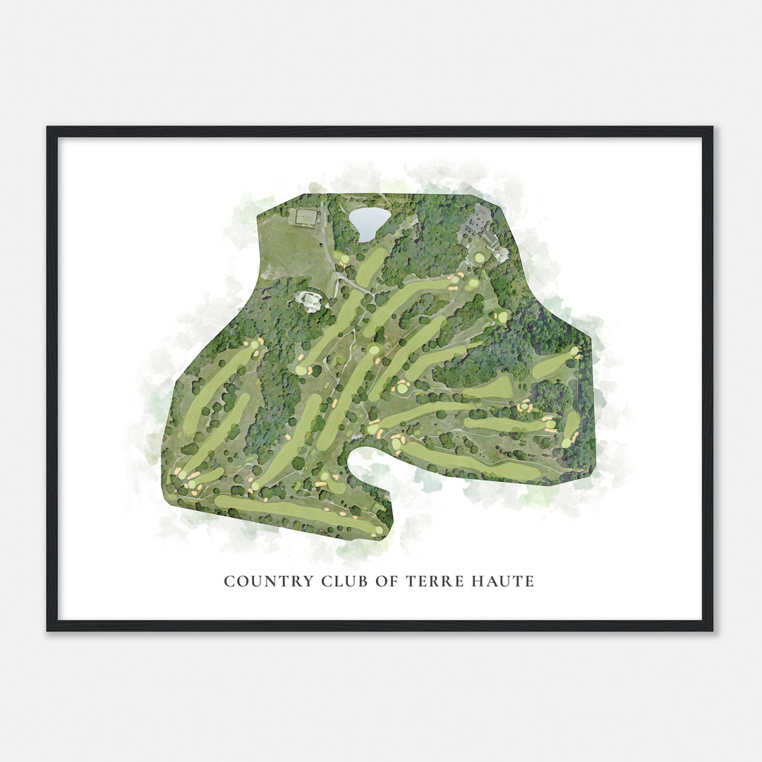 Print of Country Club Of Terre Haute Classic Map