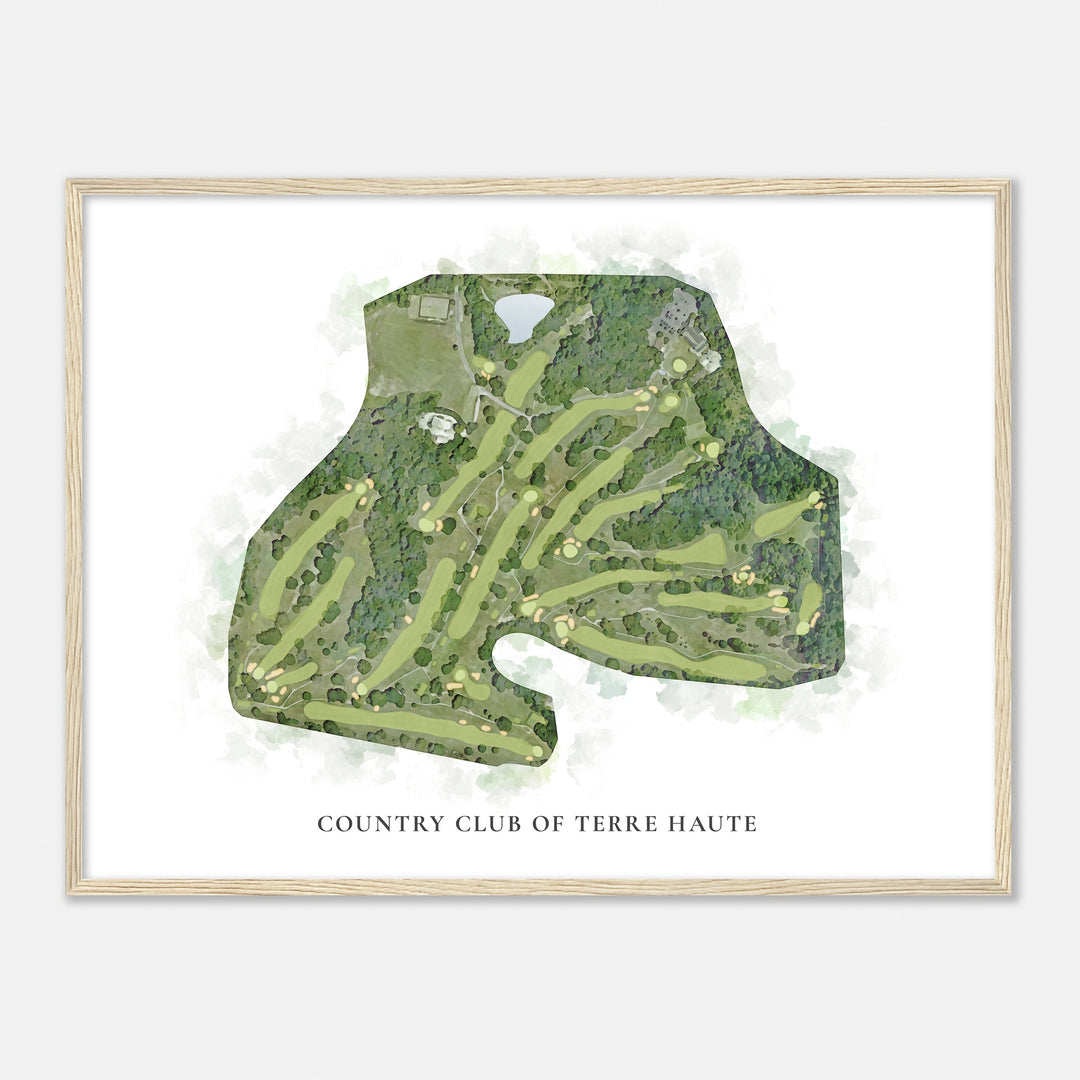 Print of Country Club Of Terre Haute Classic Map