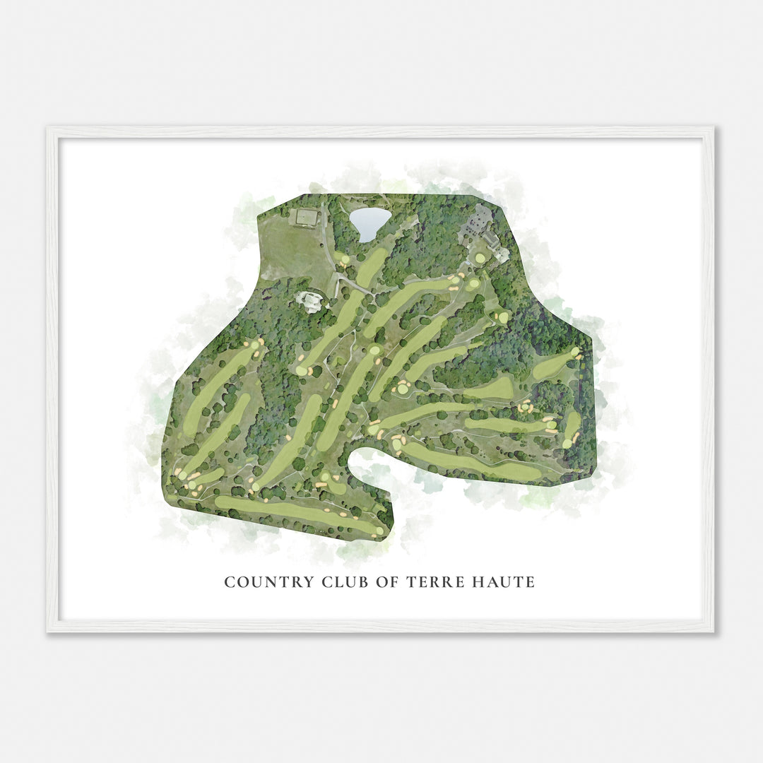 Print of Country Club Of Terre Haute Classic Map