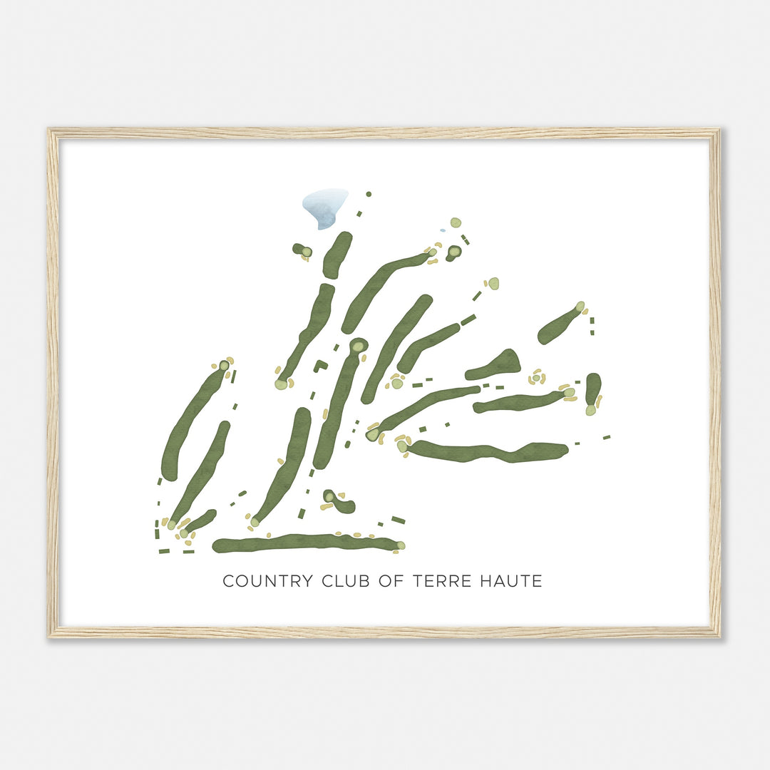 Print of Country Club Of Terre Haute Modern Map