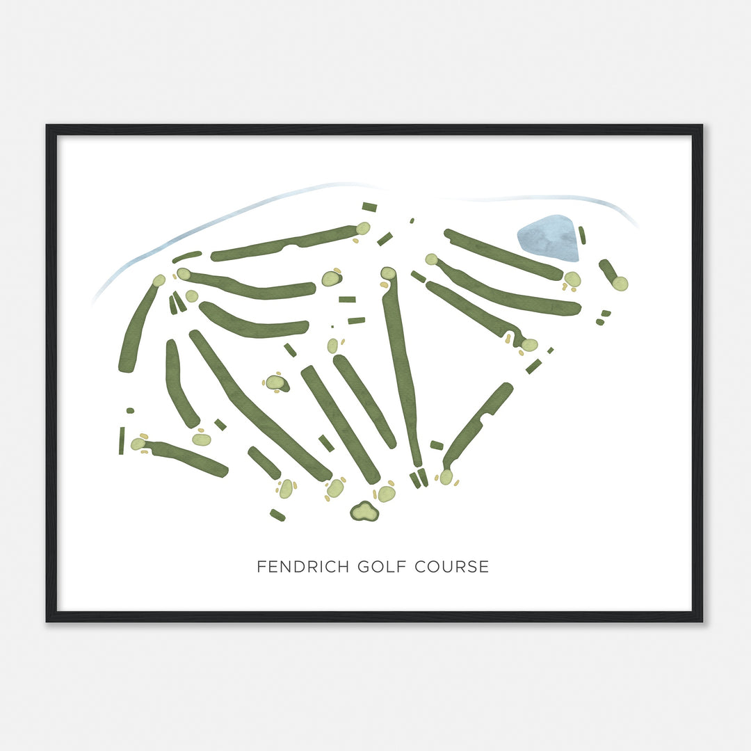 Print of Fendrich Golf Course Modern Map