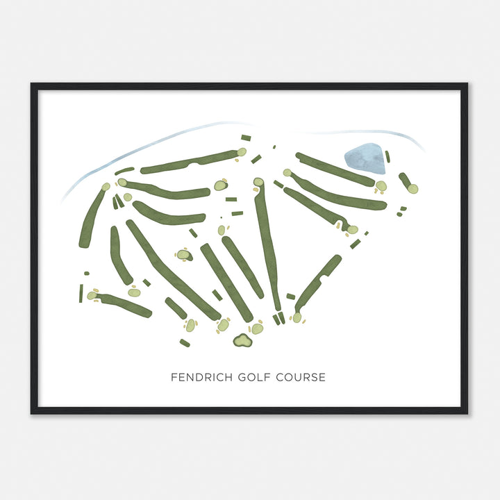 Print of Fendrich Golf Course Modern Map