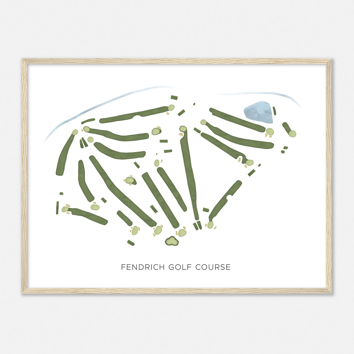 Print of Fendrich Golf Course Modern Map