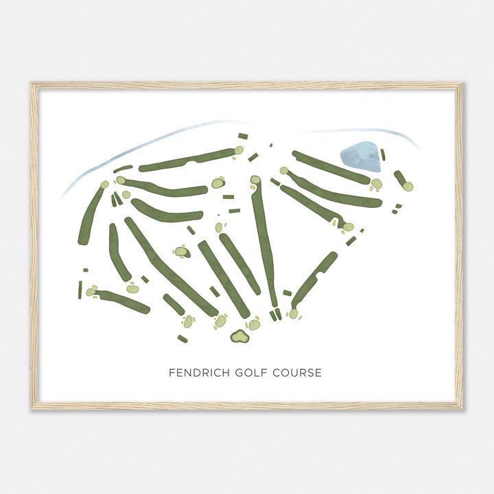 Print of Fendrich Golf Course Modern Map