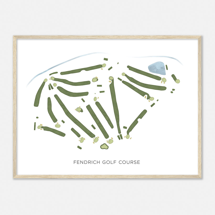 Print of Fendrich Golf Course Modern Map