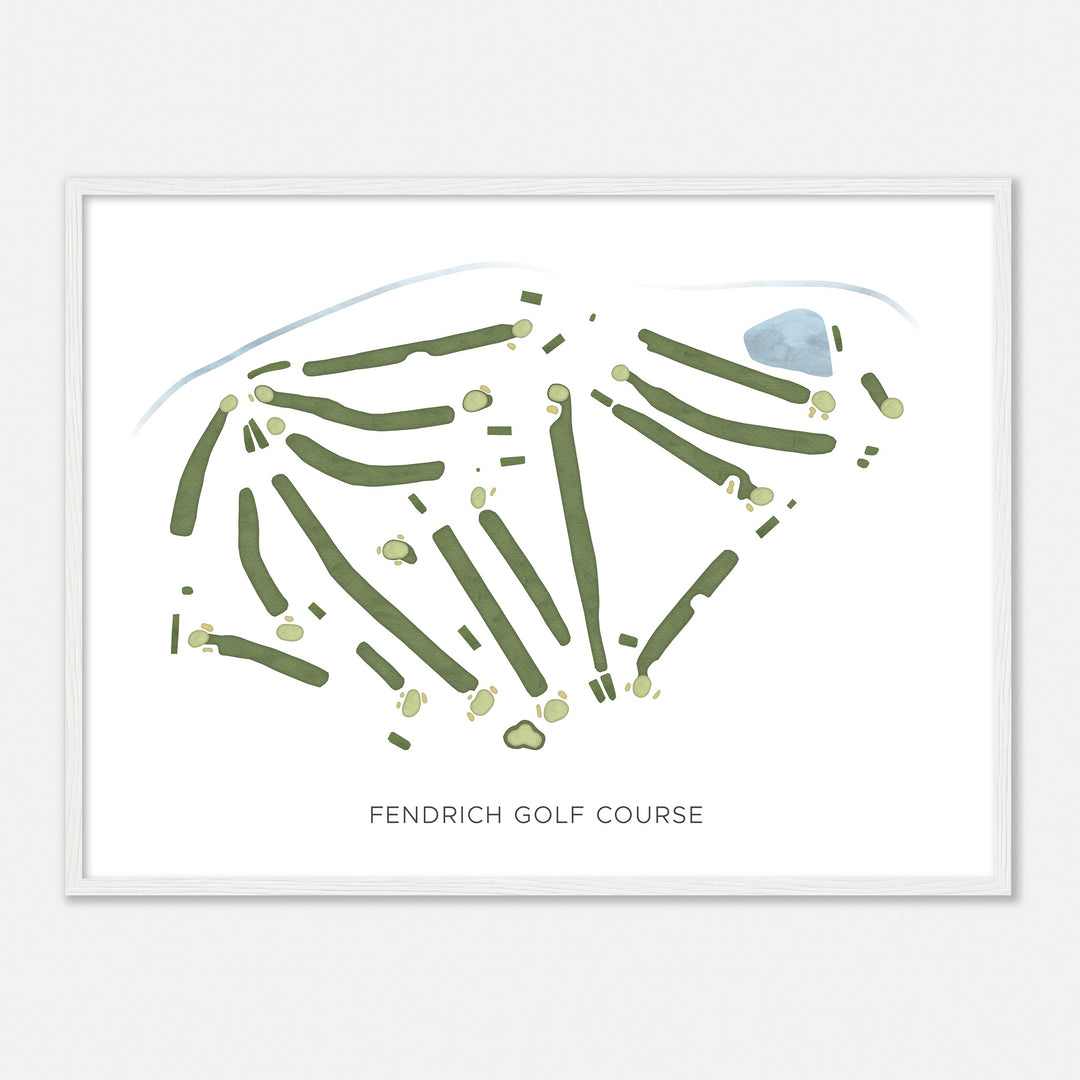 Print of Fendrich Golf Course Modern Map