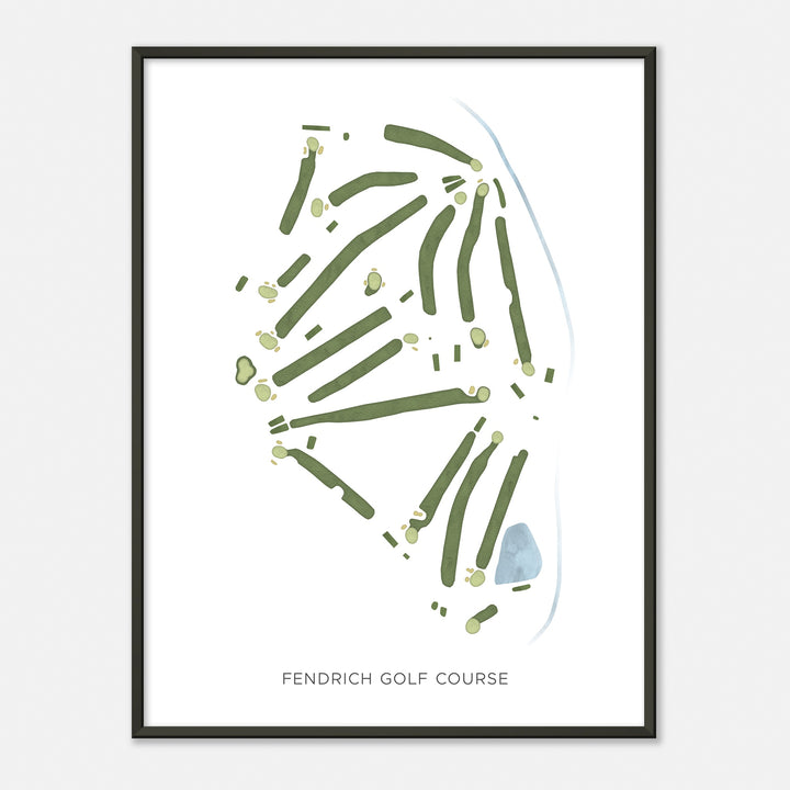 Print of Fendrich Golf Course Modern Map