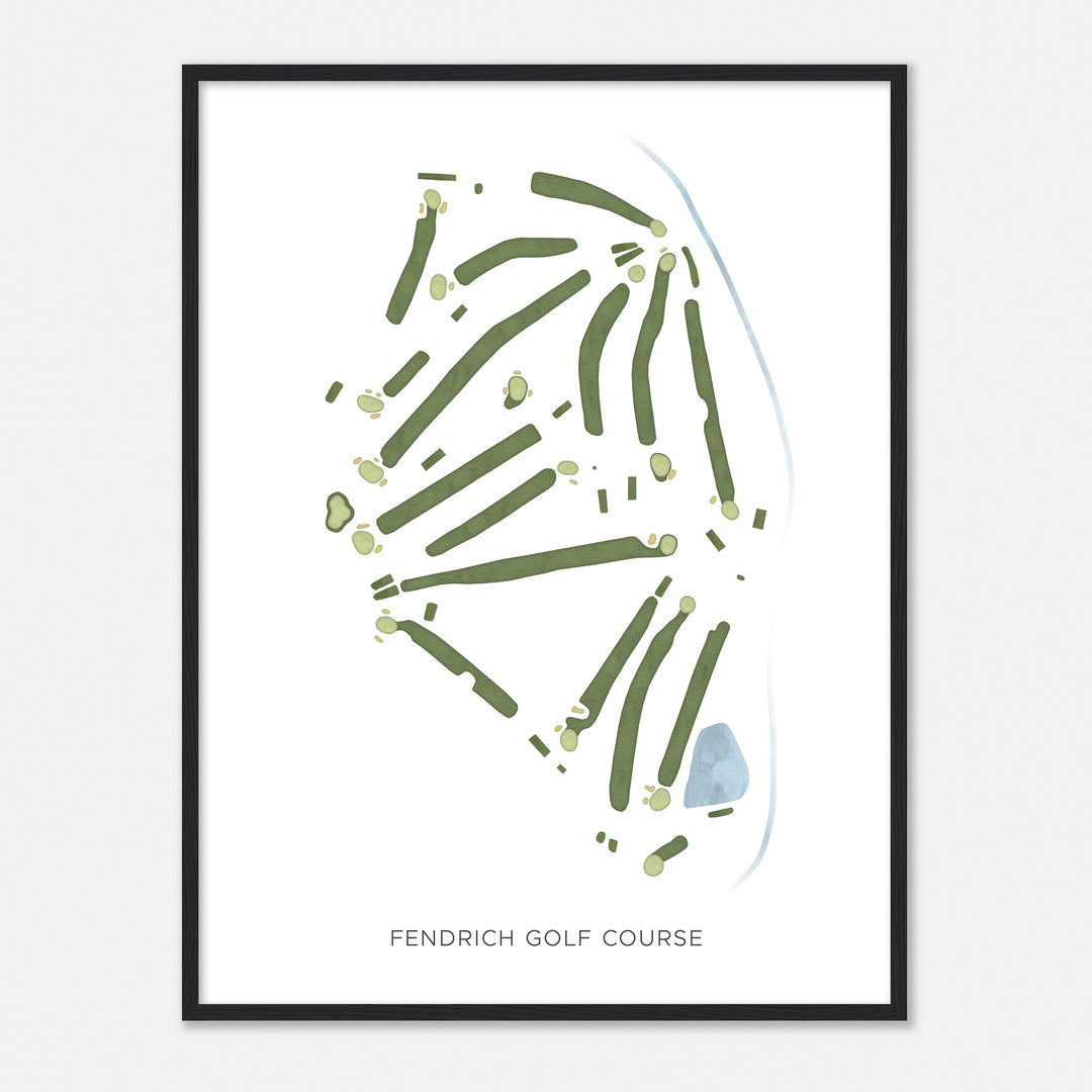 Print of Fendrich Golf Course Modern Map