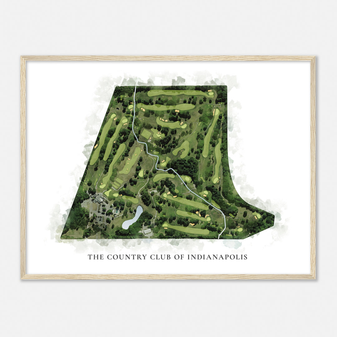 Print of The Country Club Of Indianapolis Classic Map