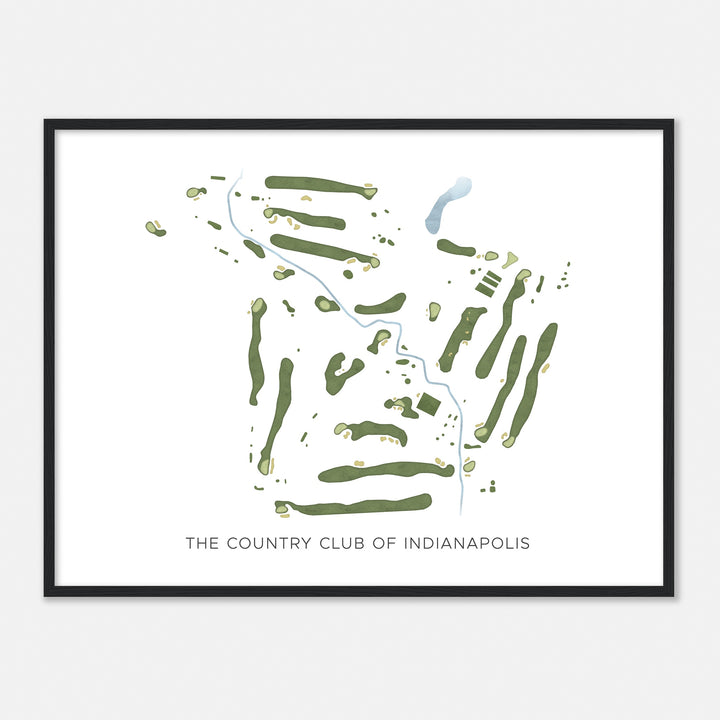 Print of The Country Club Of Indianapolis Modern Map