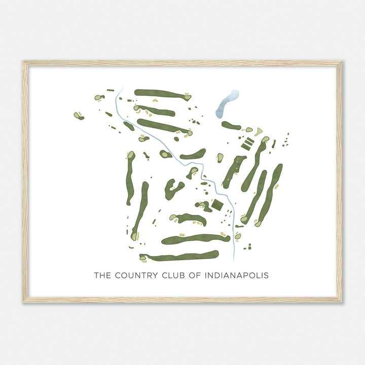 Print of The Country Club Of Indianapolis Modern Map