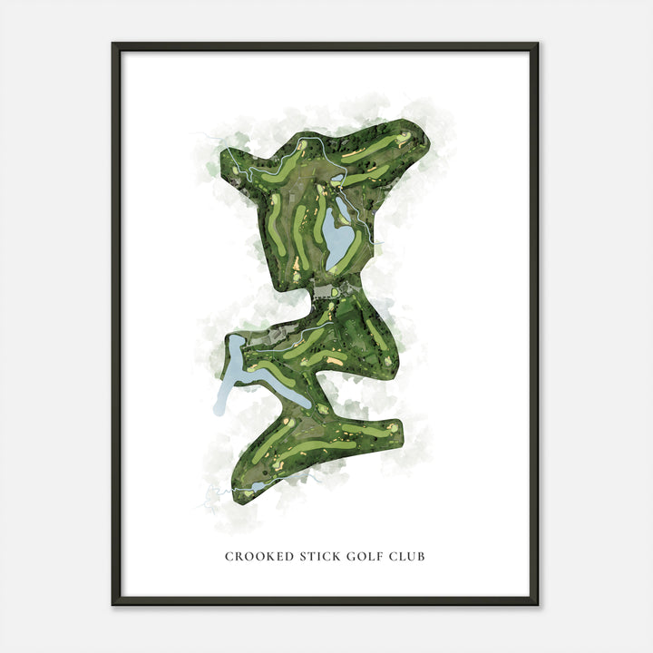 Print of Crooked Stick Golf Club Classic Map