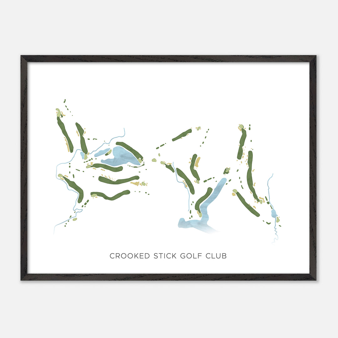 Print of Crooked Stick Golf Club Modern Map