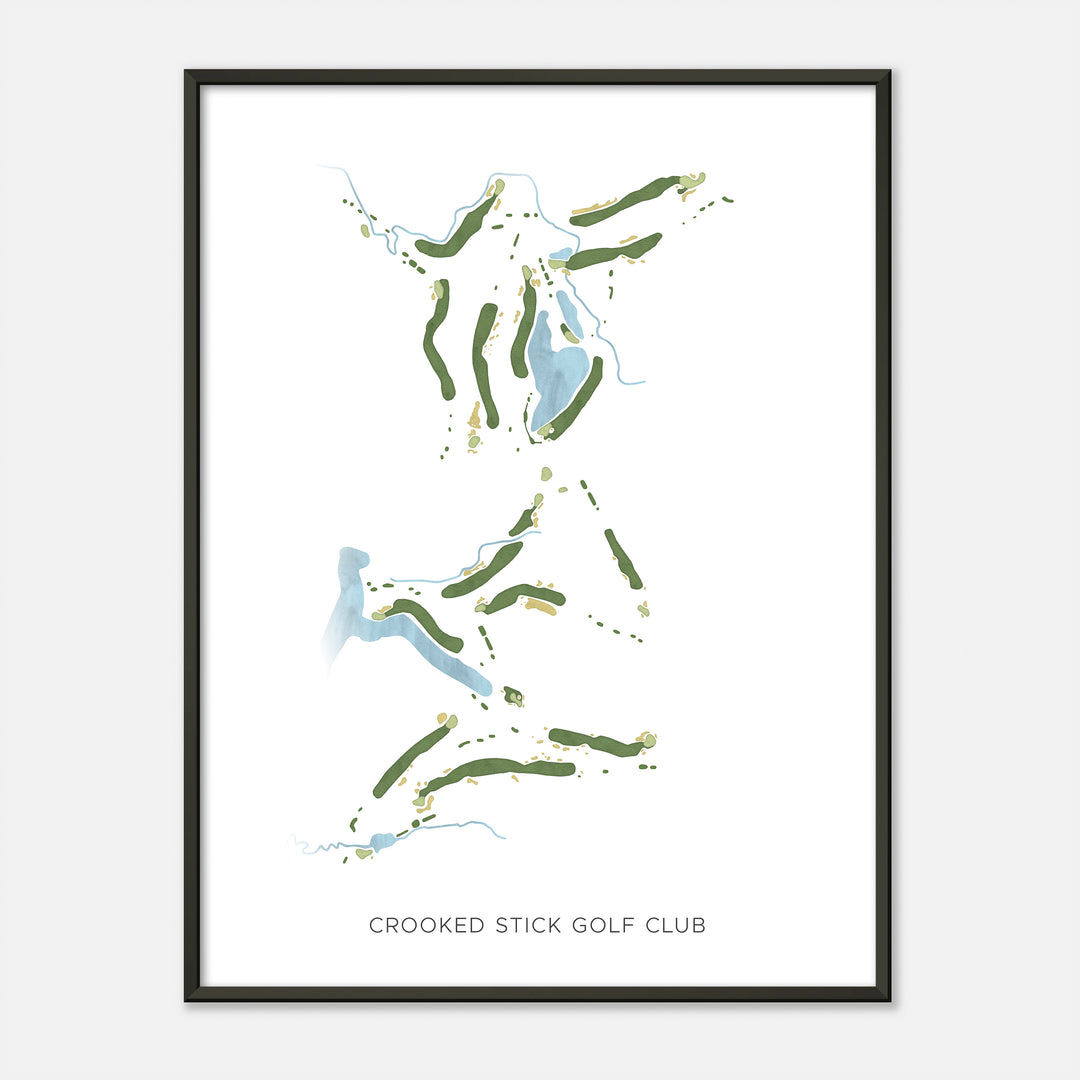 Print of Crooked Stick Golf Club Modern Map