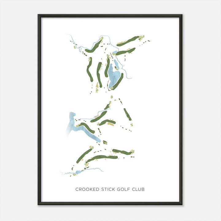 Print of Crooked Stick Golf Club Modern Map