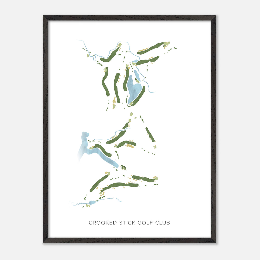 Print of Crooked Stick Golf Club Modern Map