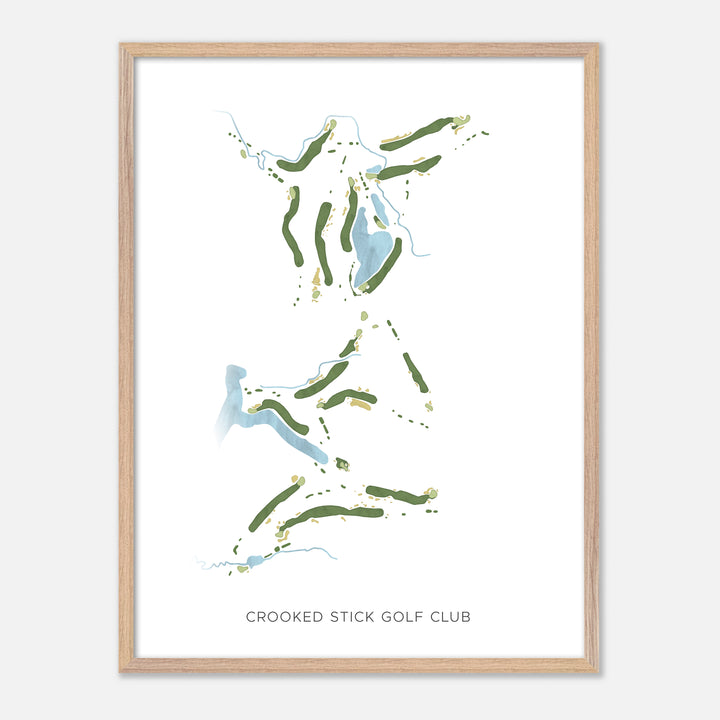 Print of Crooked Stick Golf Club Modern Map