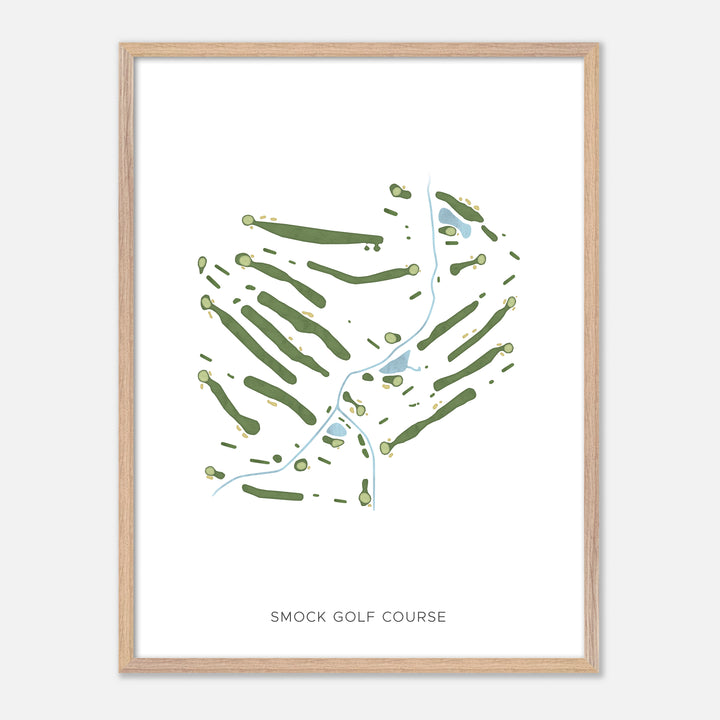 Print of Smock Golf Course Modern Map