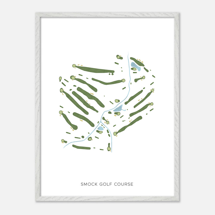 Print of Smock Golf Course Modern Map
