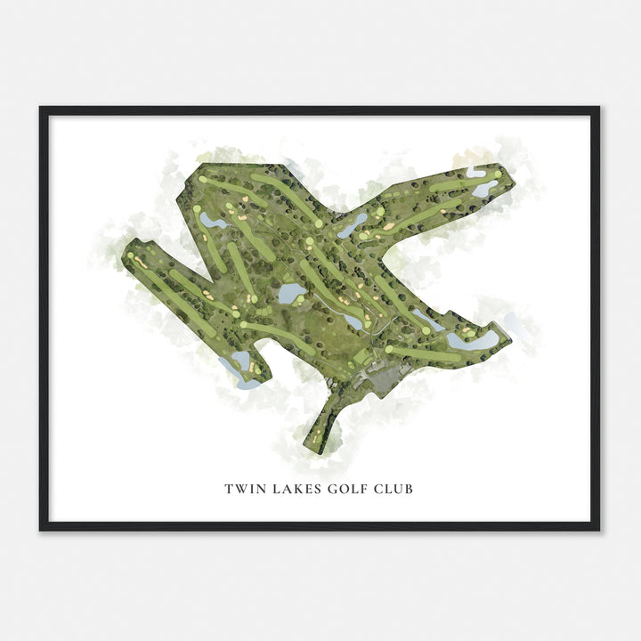 Print of Twin Lakes Golf Club Classic Map