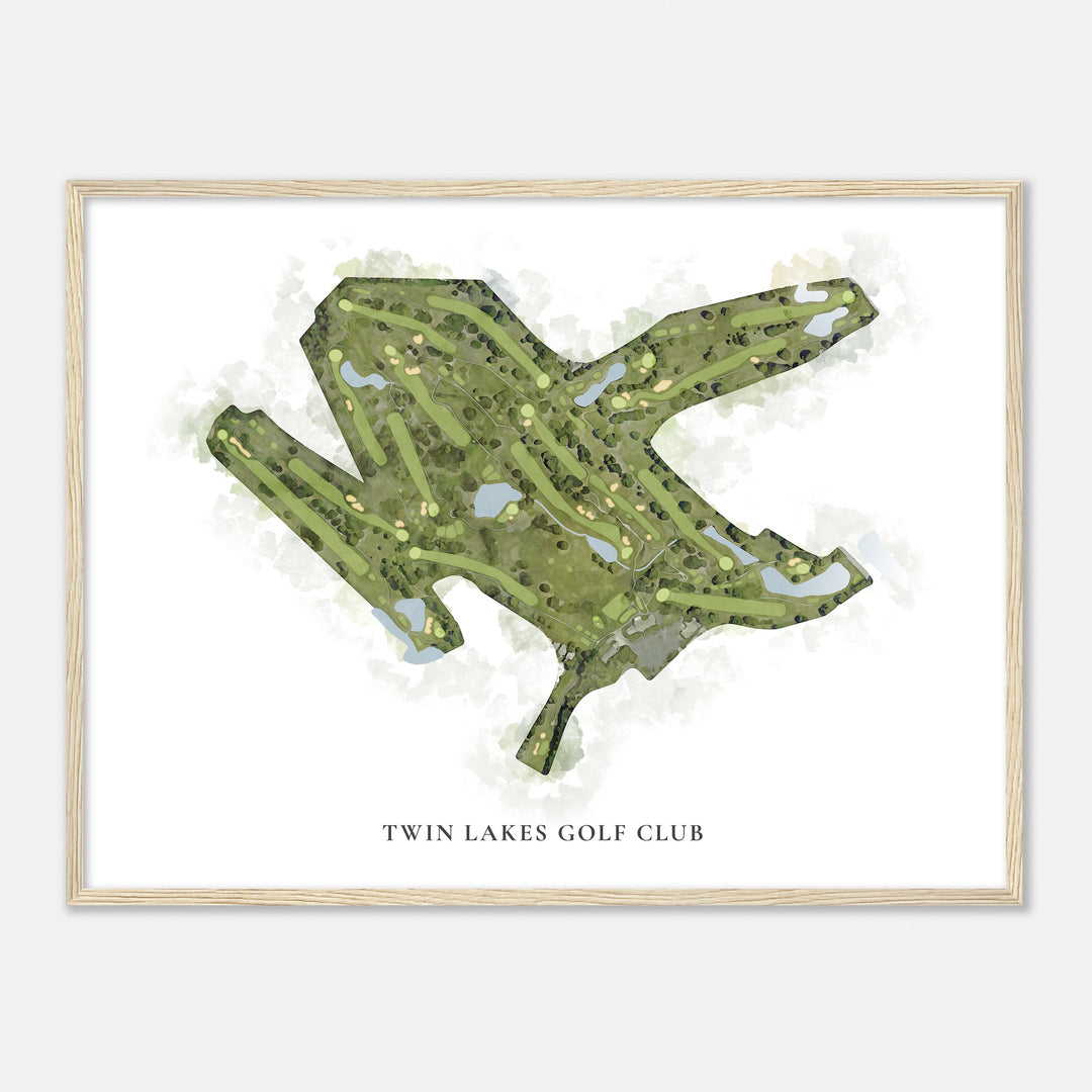 Print of Twin Lakes Golf Club Classic Map