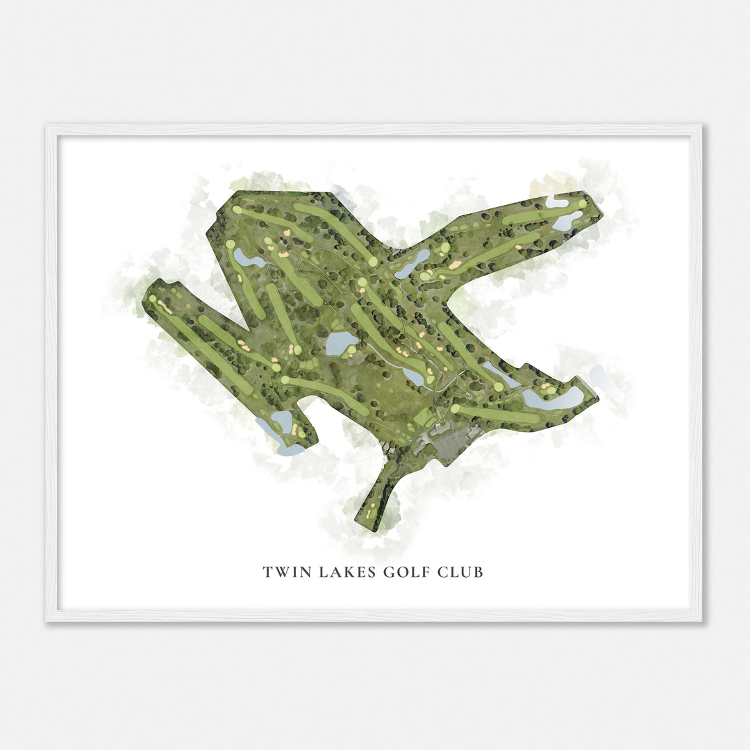 Print of Twin Lakes Golf Club Classic Map