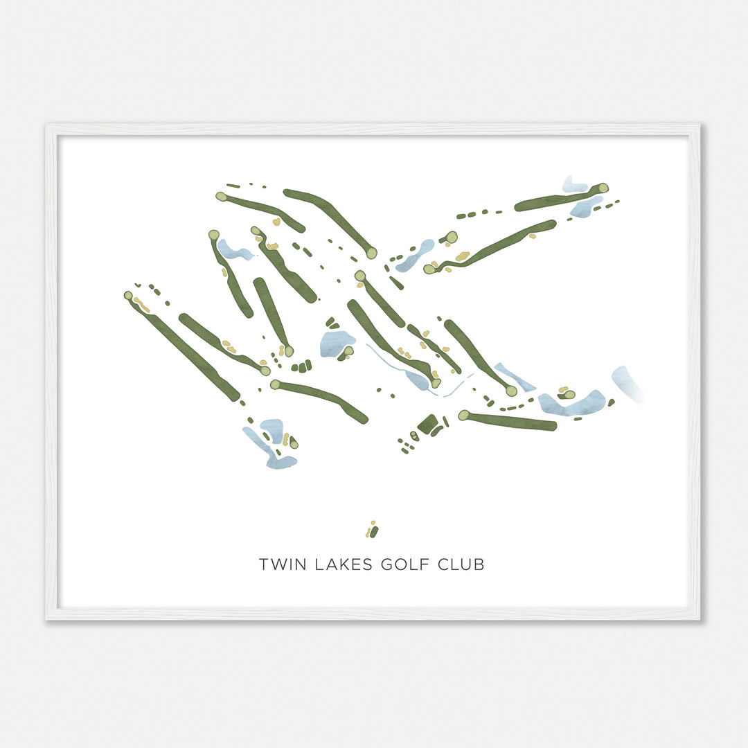 Print of Twin Lakes Golf Club Modern Map