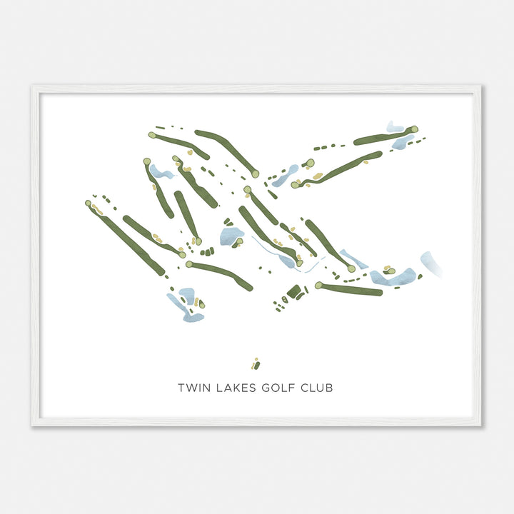 Print of Twin Lakes Golf Club Modern Map