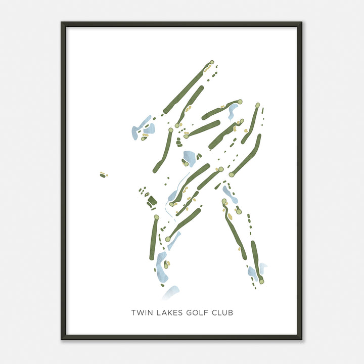 Print of Twin Lakes Golf Club Modern Map