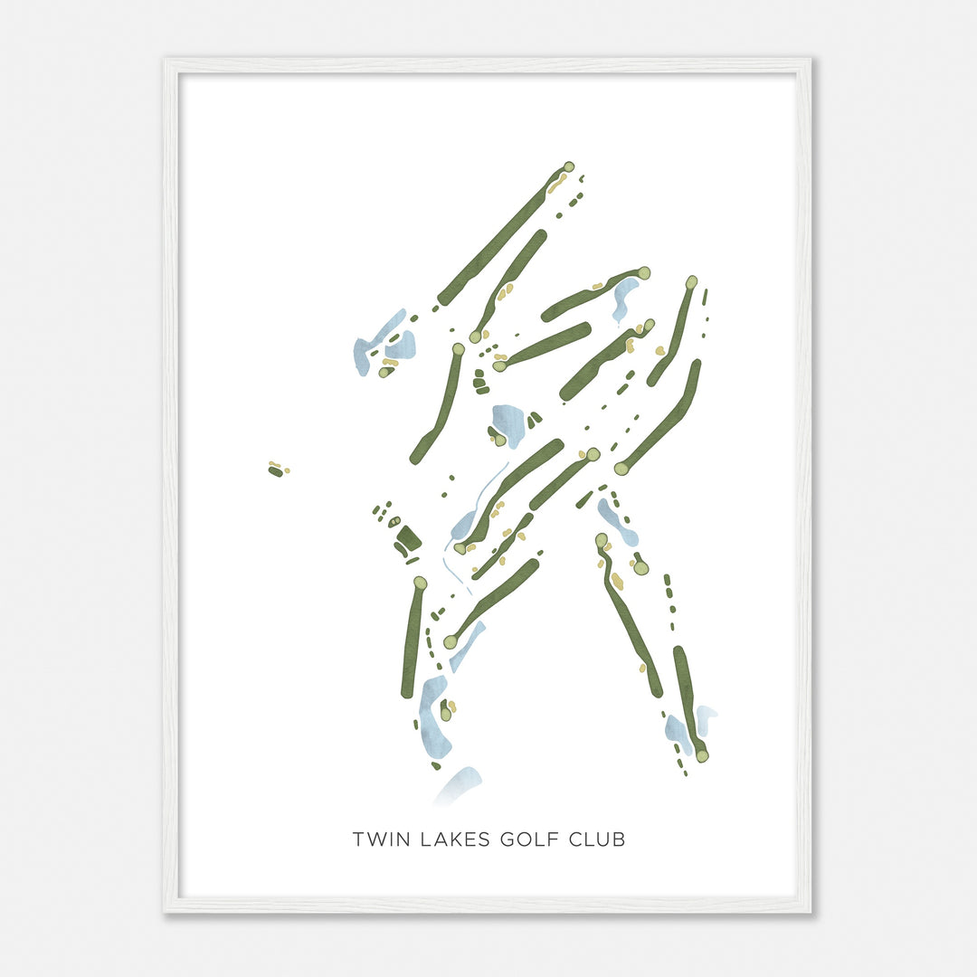 Print of Twin Lakes Golf Club Modern Map