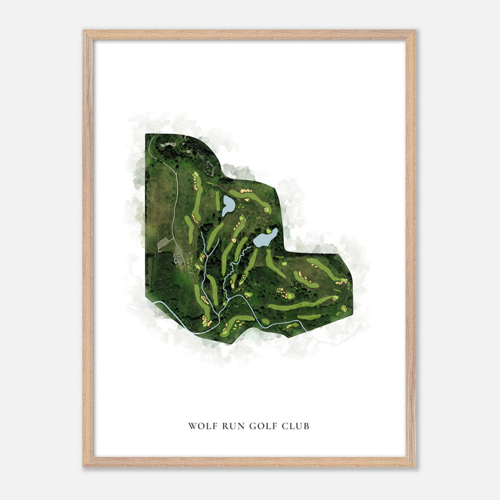 Print of Wolf Run Golf Club Classic Map