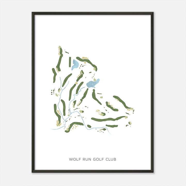 Print of Wolf Run Golf Club Modern Map