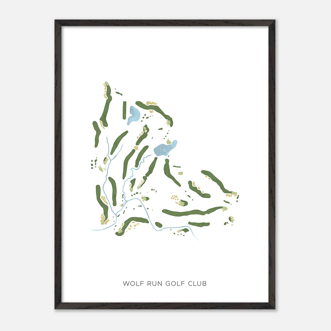 Print of Wolf Run Golf Club Modern Map