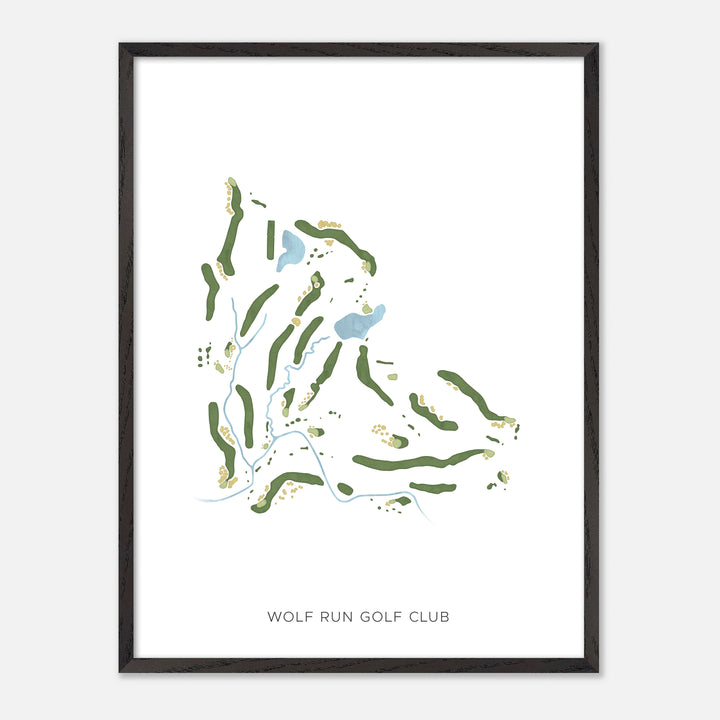 Print of Wolf Run Golf Club Modern Map