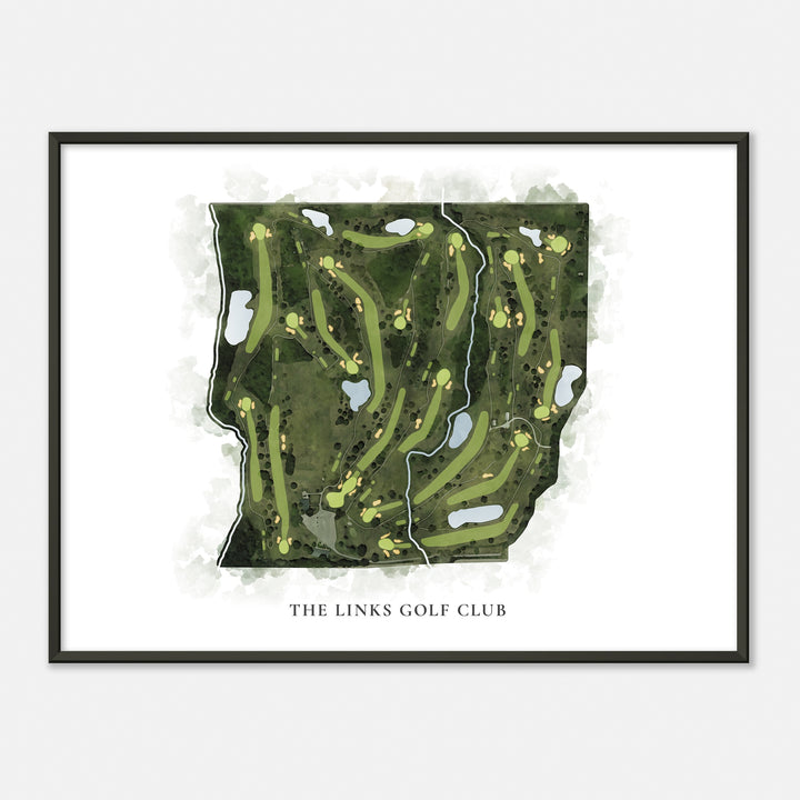 Print of The Links Golf Club Classic Map