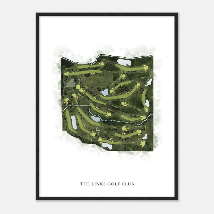 Print of The Links Golf Club Classic Map