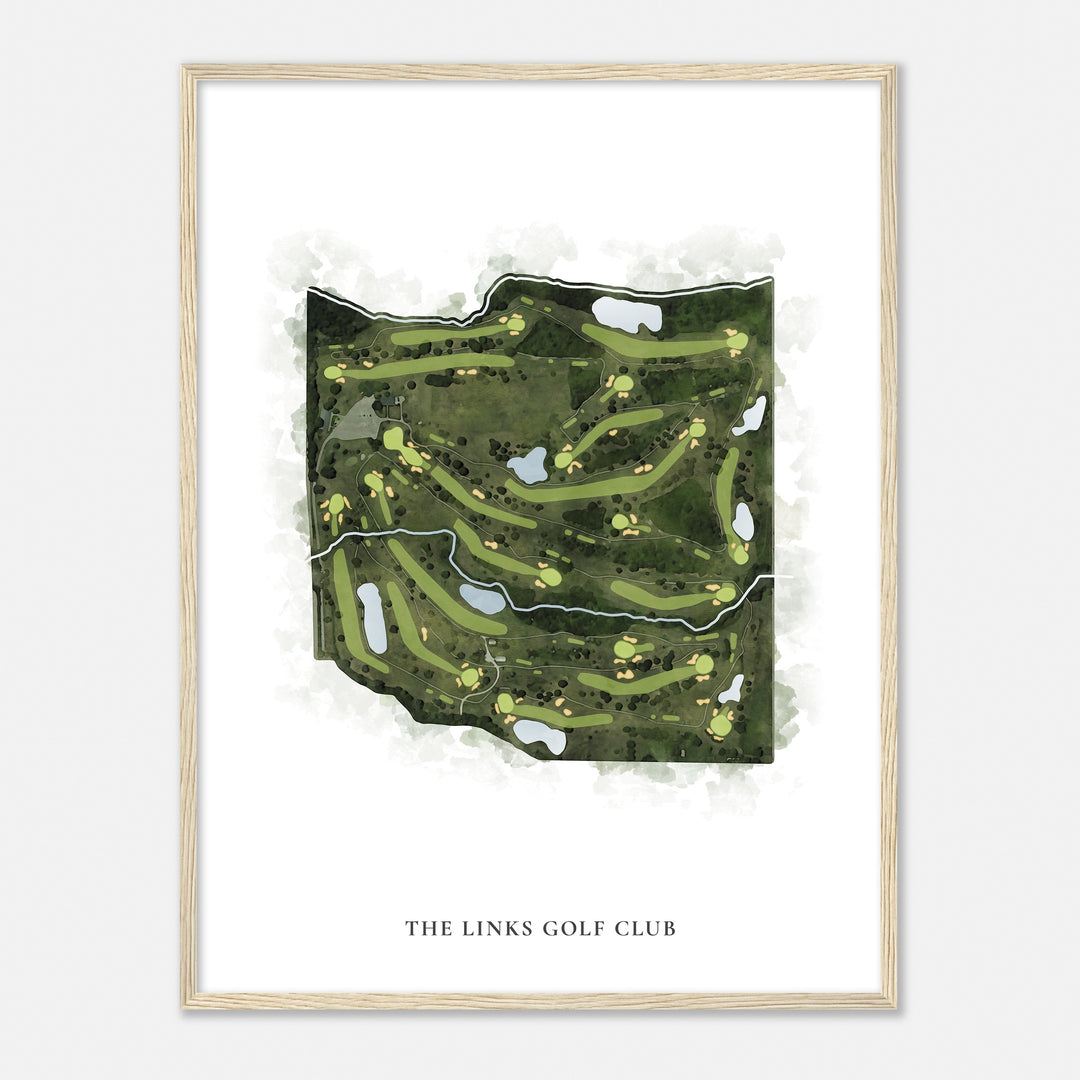 Print of The Links Golf Club Classic Map