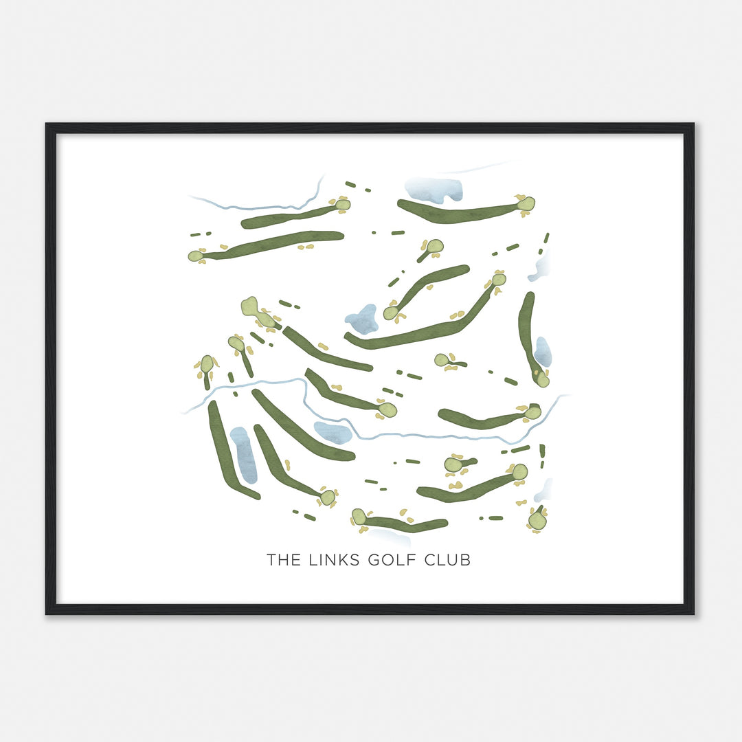 Print of The Links Golf Club Modern Map