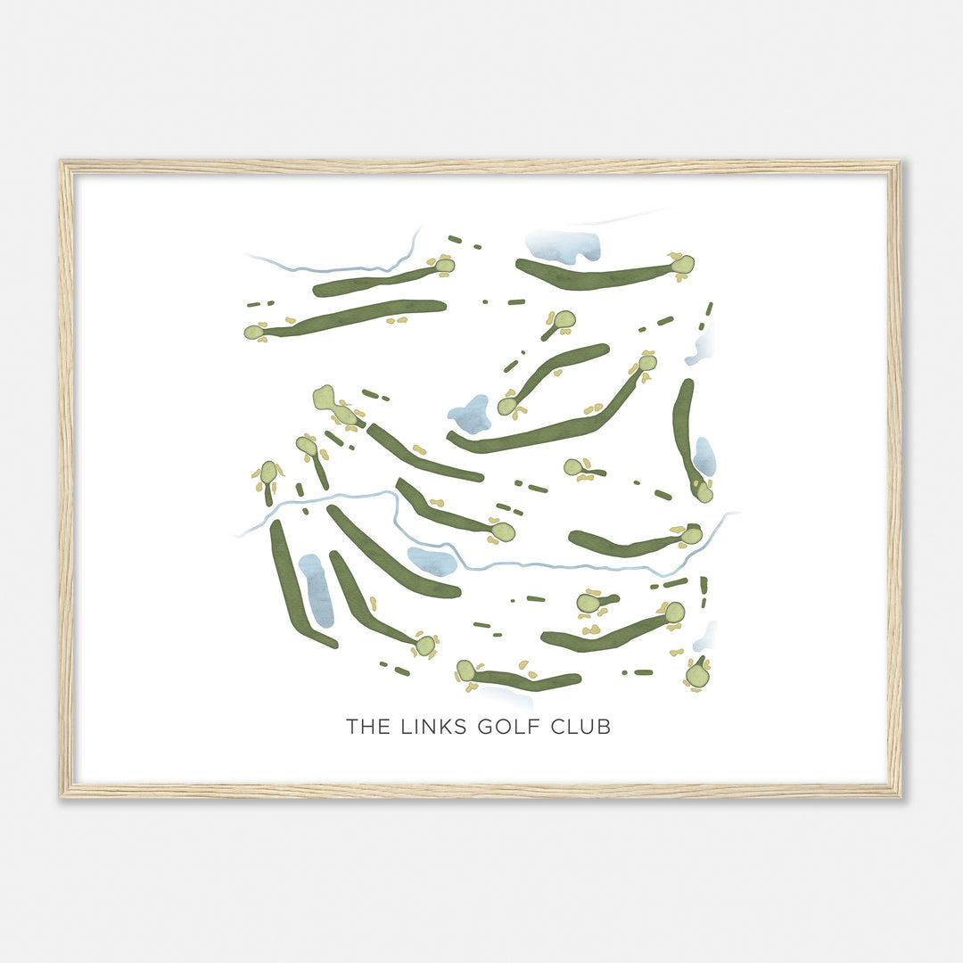 Print of The Links Golf Club Modern Map