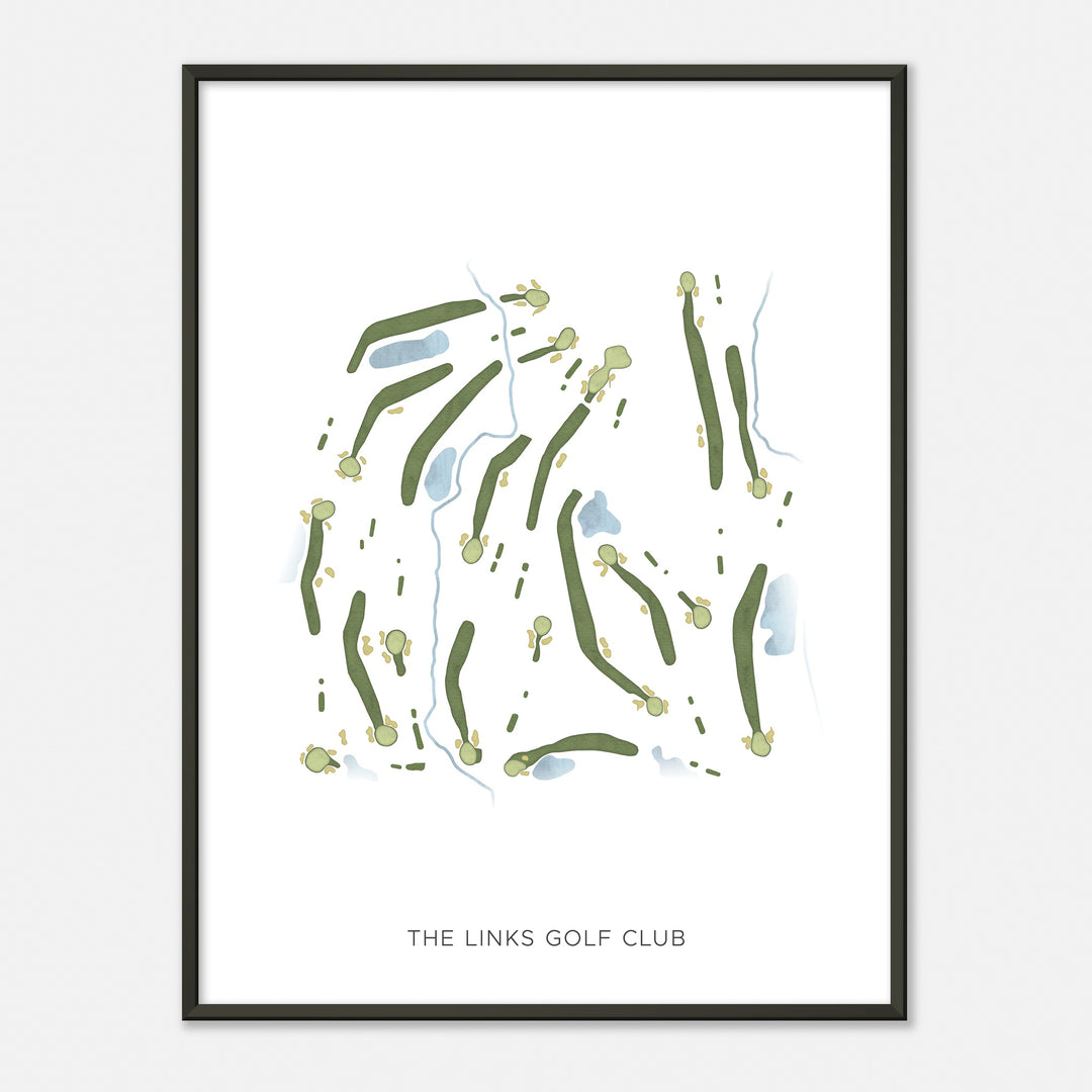 Print of The Links Golf Club Modern Map