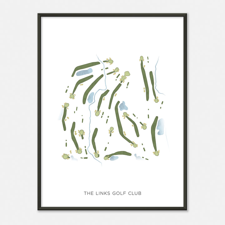 Print of The Links Golf Club Modern Map