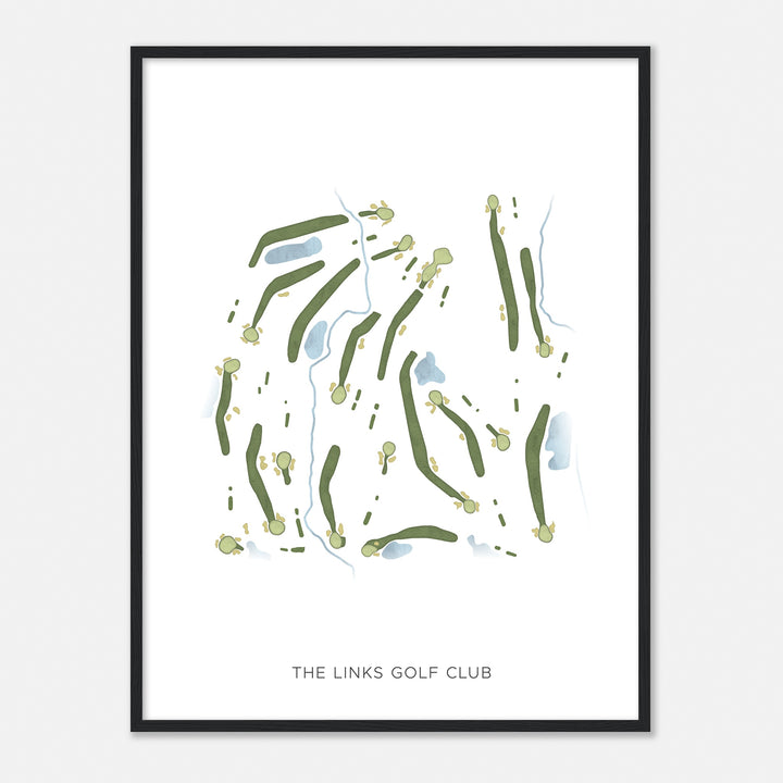 Print of The Links Golf Club Modern Map