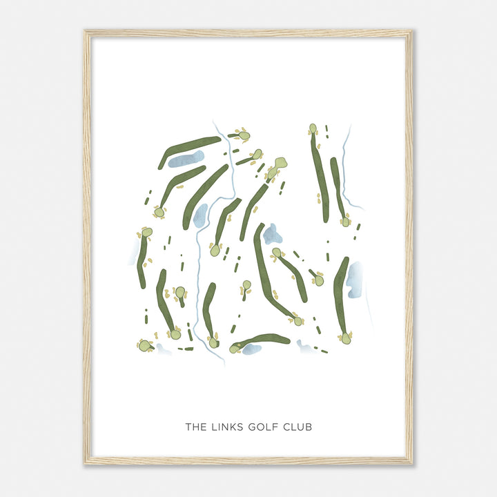 Print of The Links Golf Club Modern Map