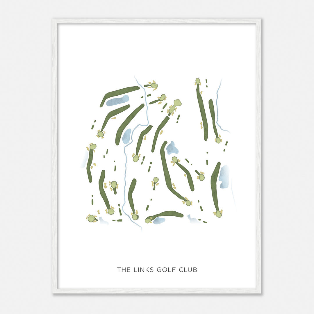 Print of The Links Golf Club Modern Map