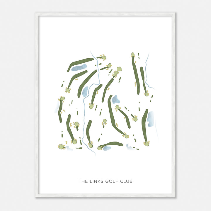 Print of The Links Golf Club Modern Map