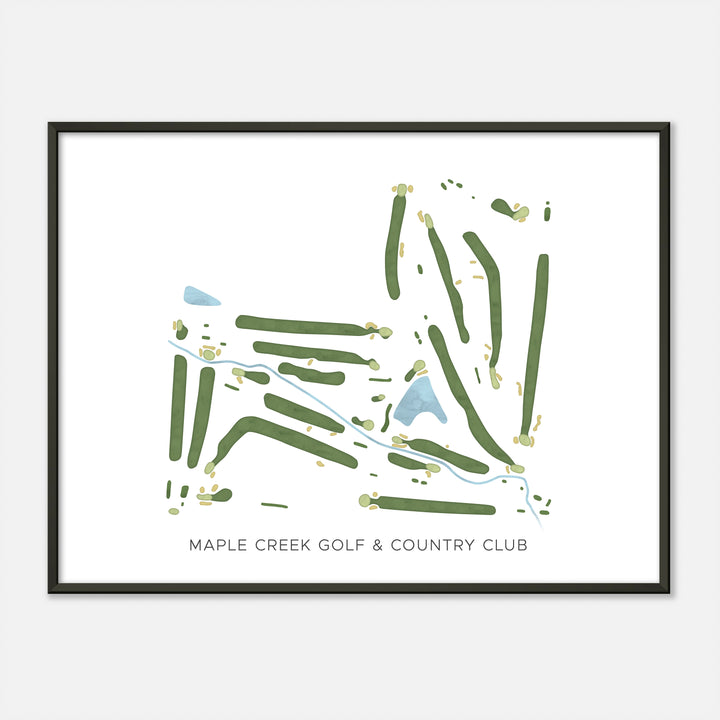Print of Maple Creek Golf & Country Club Modern Map
