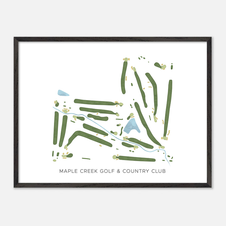 Print of Maple Creek Golf & Country Club Modern Map