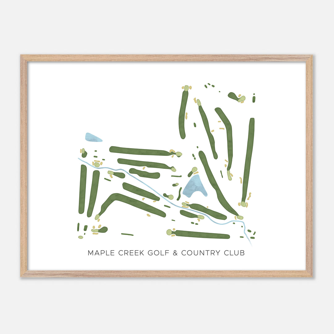 Print of Maple Creek Golf & Country Club Modern Map